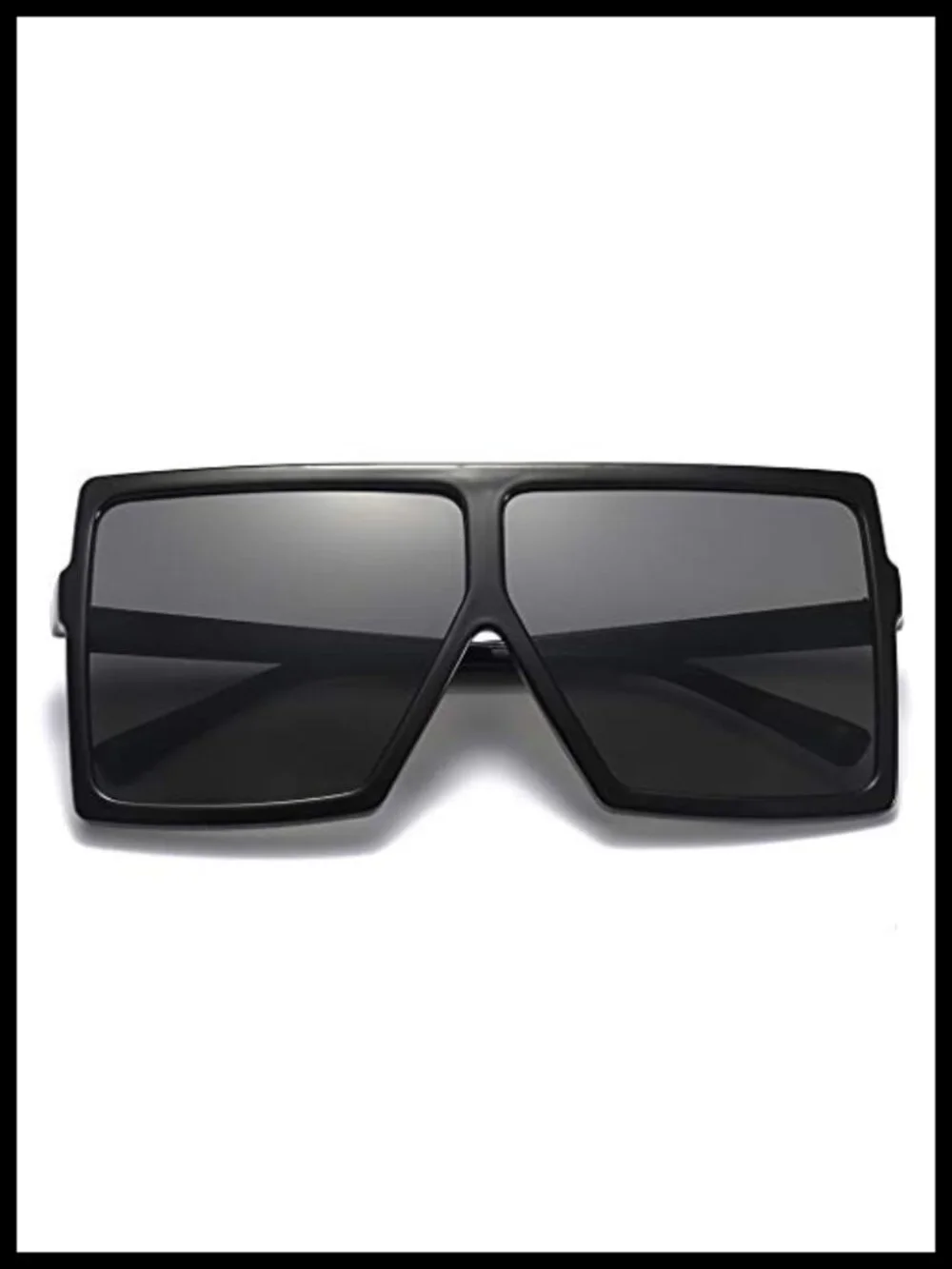 Oversized Square Sunglasses UV400 Protection Flat Top